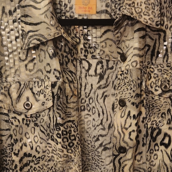 Ruby Rd. Leopard and Zebra Print Jacket. - Picture 6 of 6